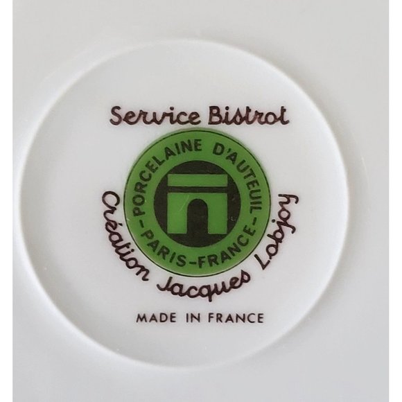 Vintage Jacques Lobjoy Porcelaine D'Auteuil French Bistro Soup Bowl - Picture 4 of 5